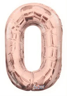 14” Number 0 Rose Gold Kaleidoscope