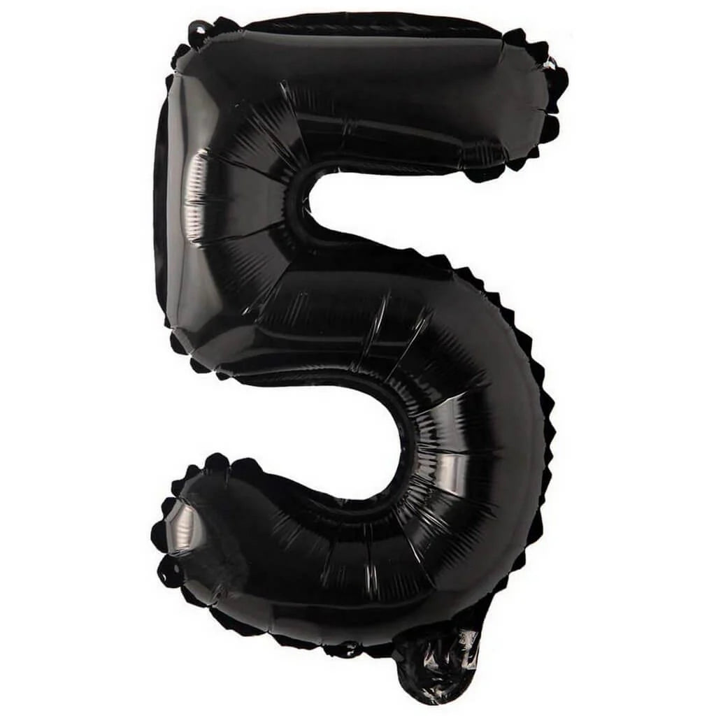 16" Black Number #5