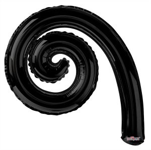 14” Kurly Spiral Black