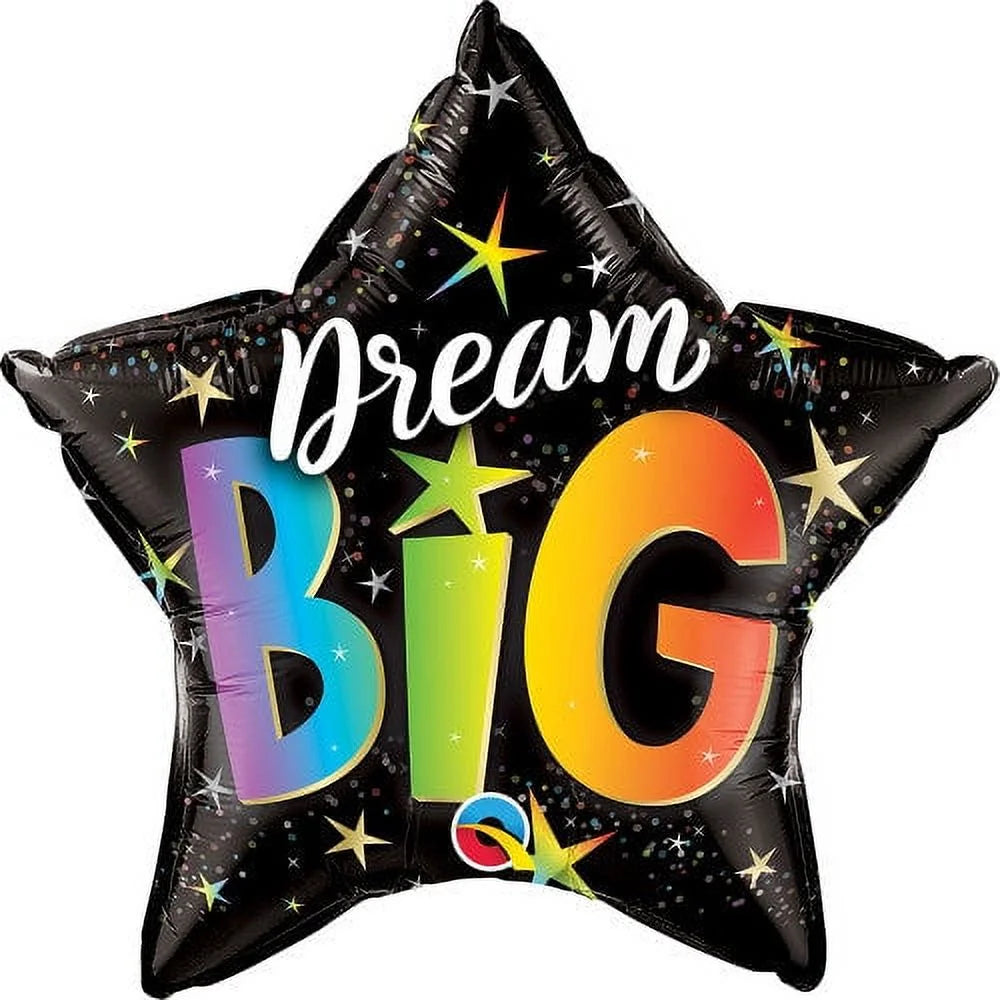 20" Dream Big Rainbow Star Balloon