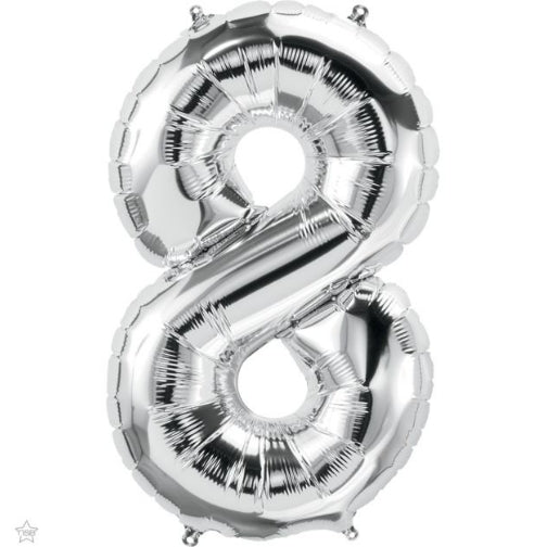 34" Number 8 Silver North Star