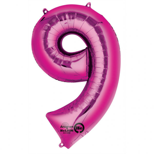34” Number 9 Pink Anagram