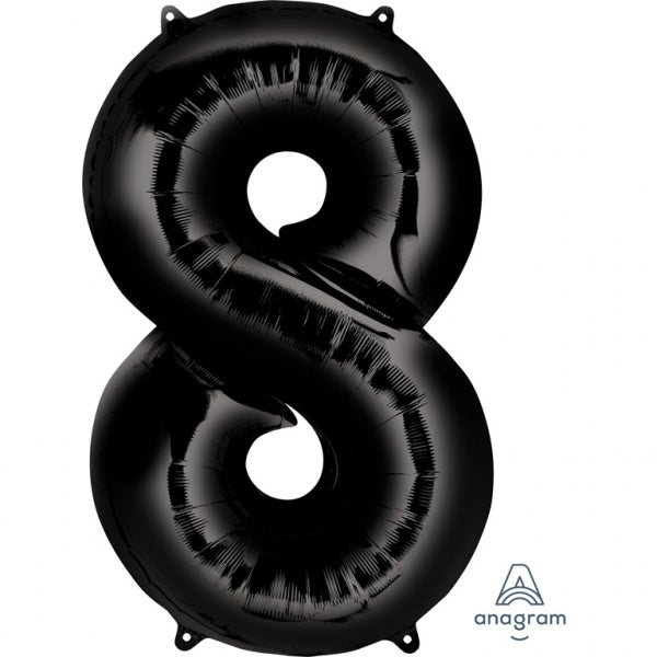34” Number 8 Black Anagram
