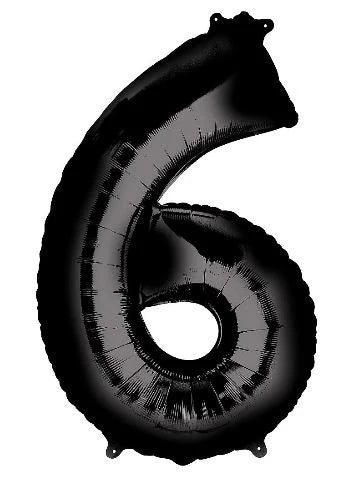 34” Number 6 Black CONVER