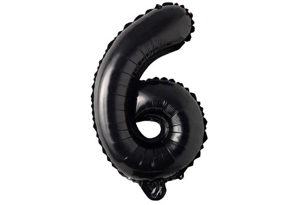 16" Black Number #6