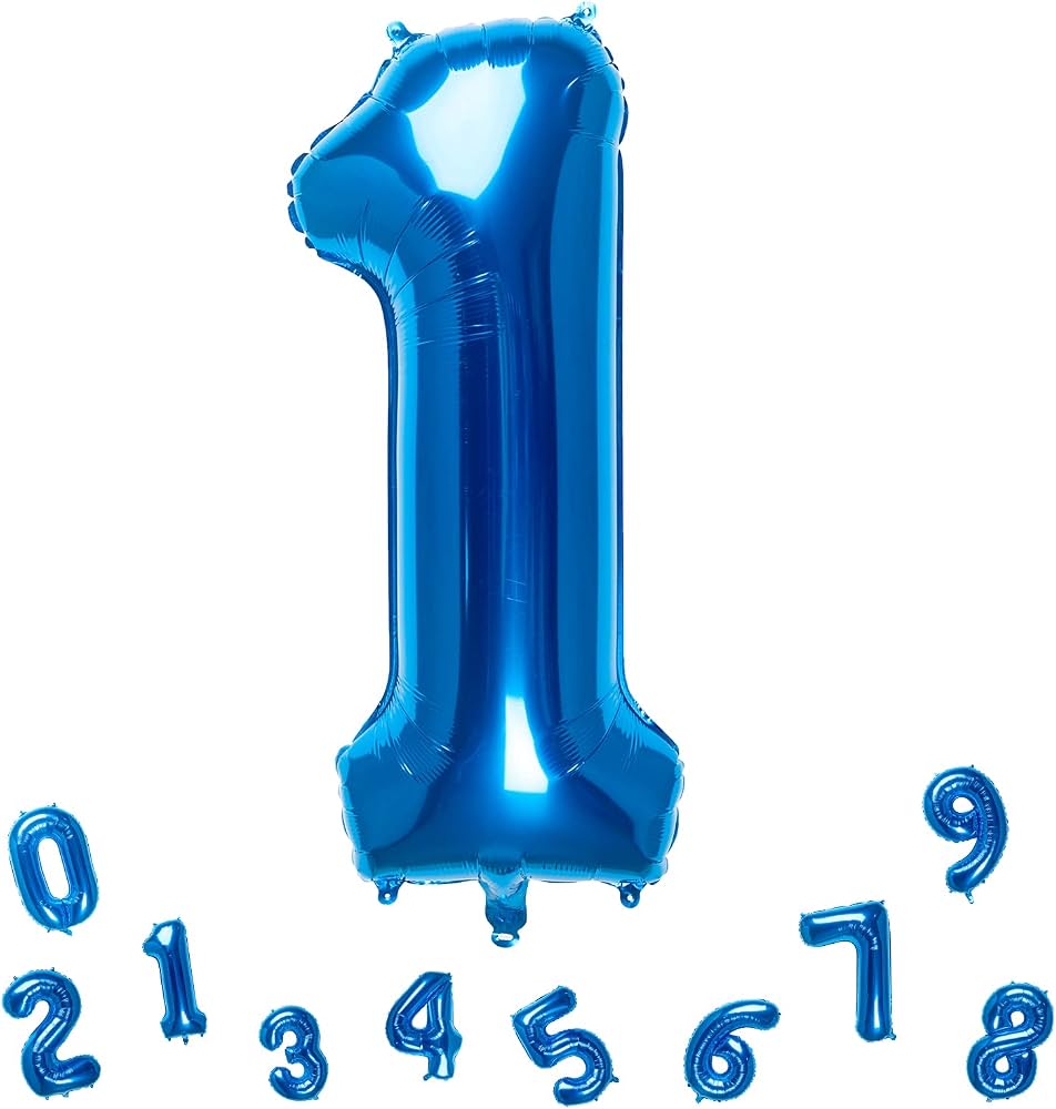 32" Dark Blue Number 1