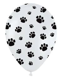 Sempertex 11” Paw Prints Fashion White (50ct)
