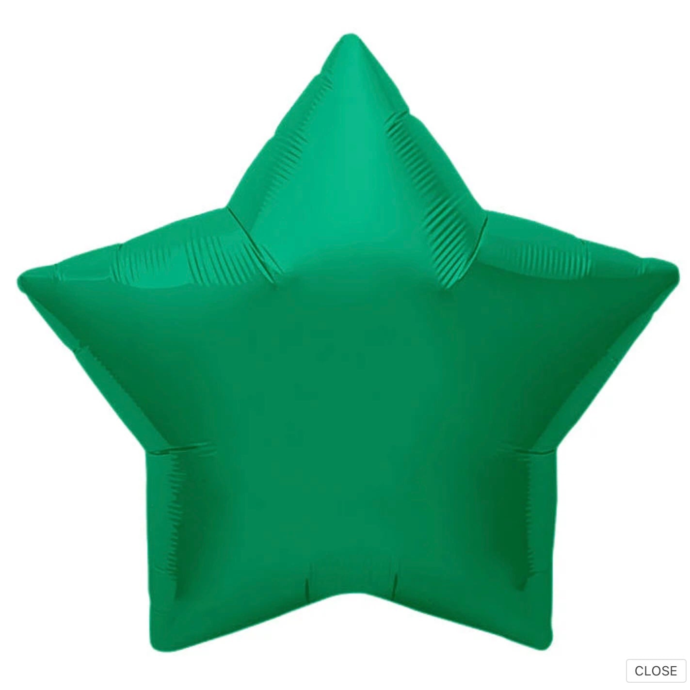 9” Star Foil - Emerald Green 2pcs
