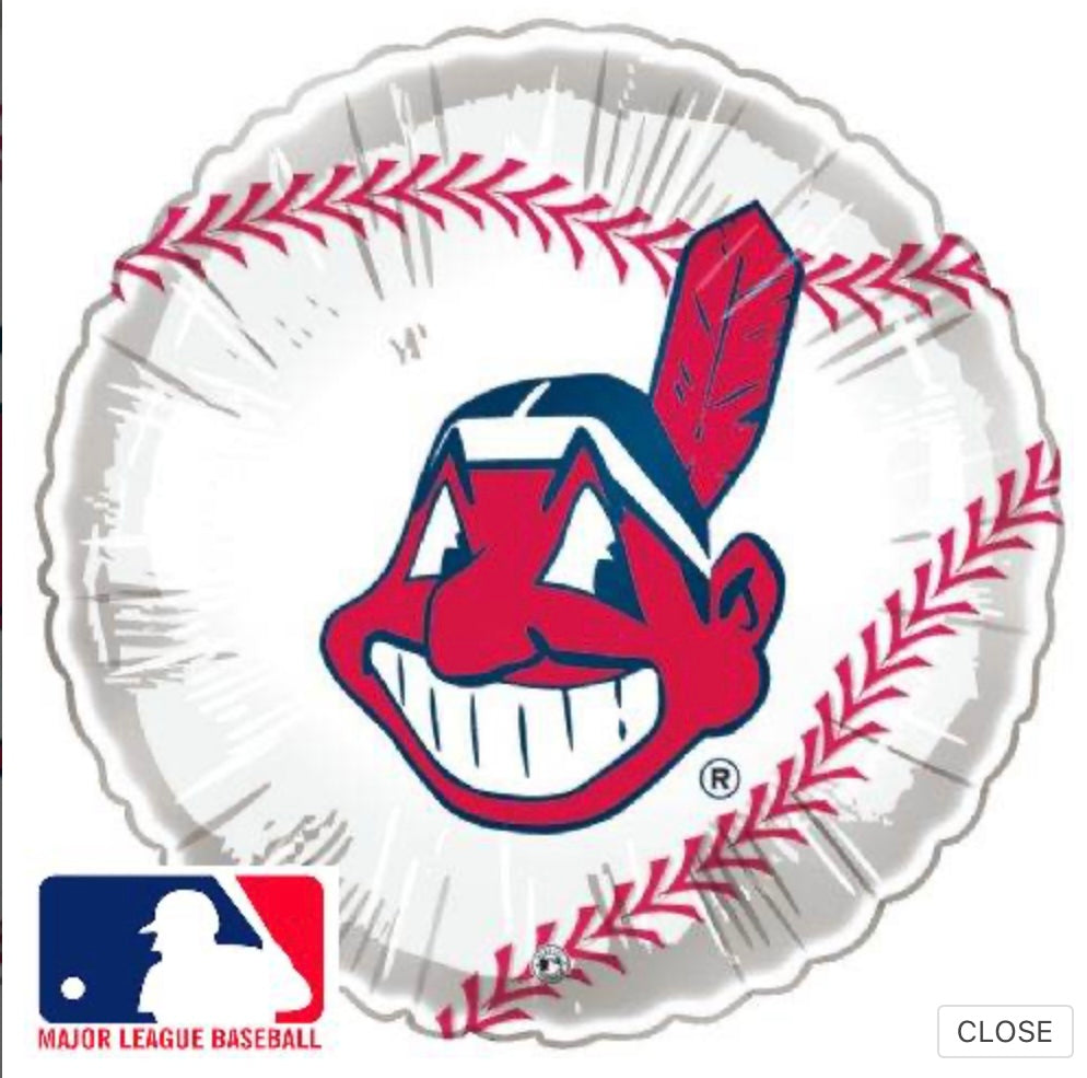 9” Airfill Only MLB Cleveland Indians Balloon