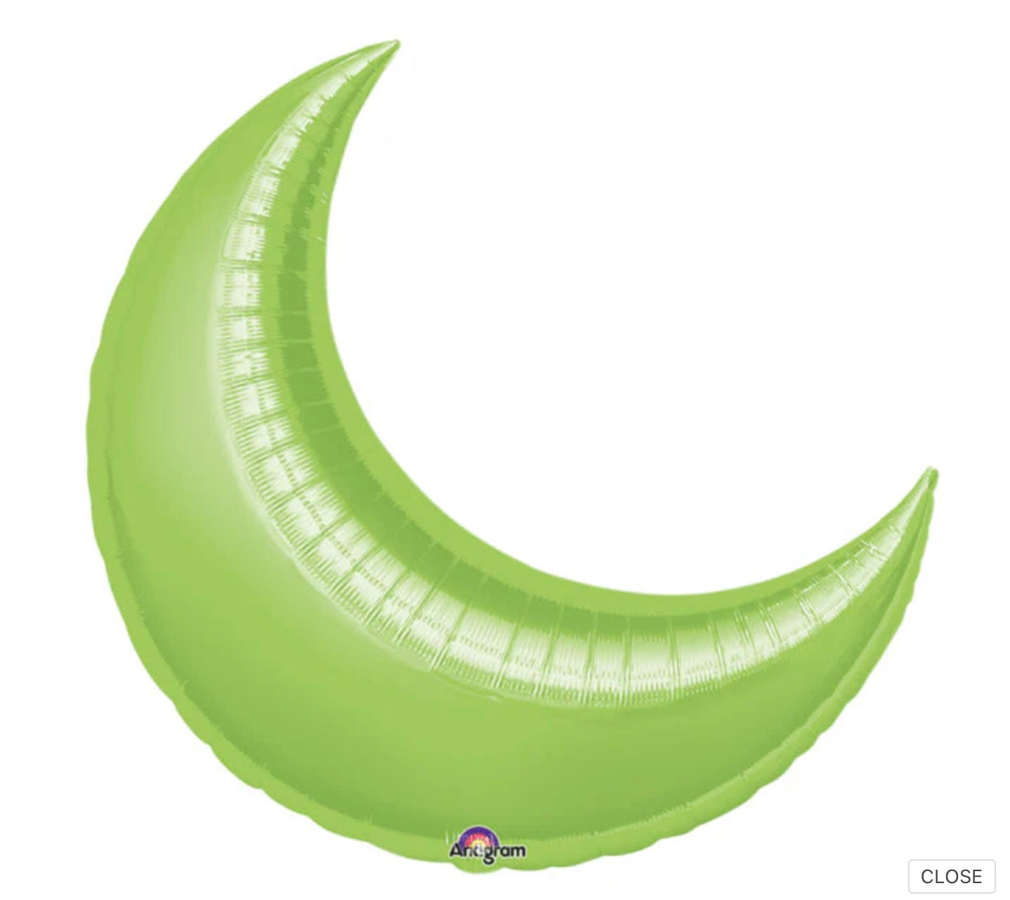 9” Airfill Only Mini Lime Crescent Balloon