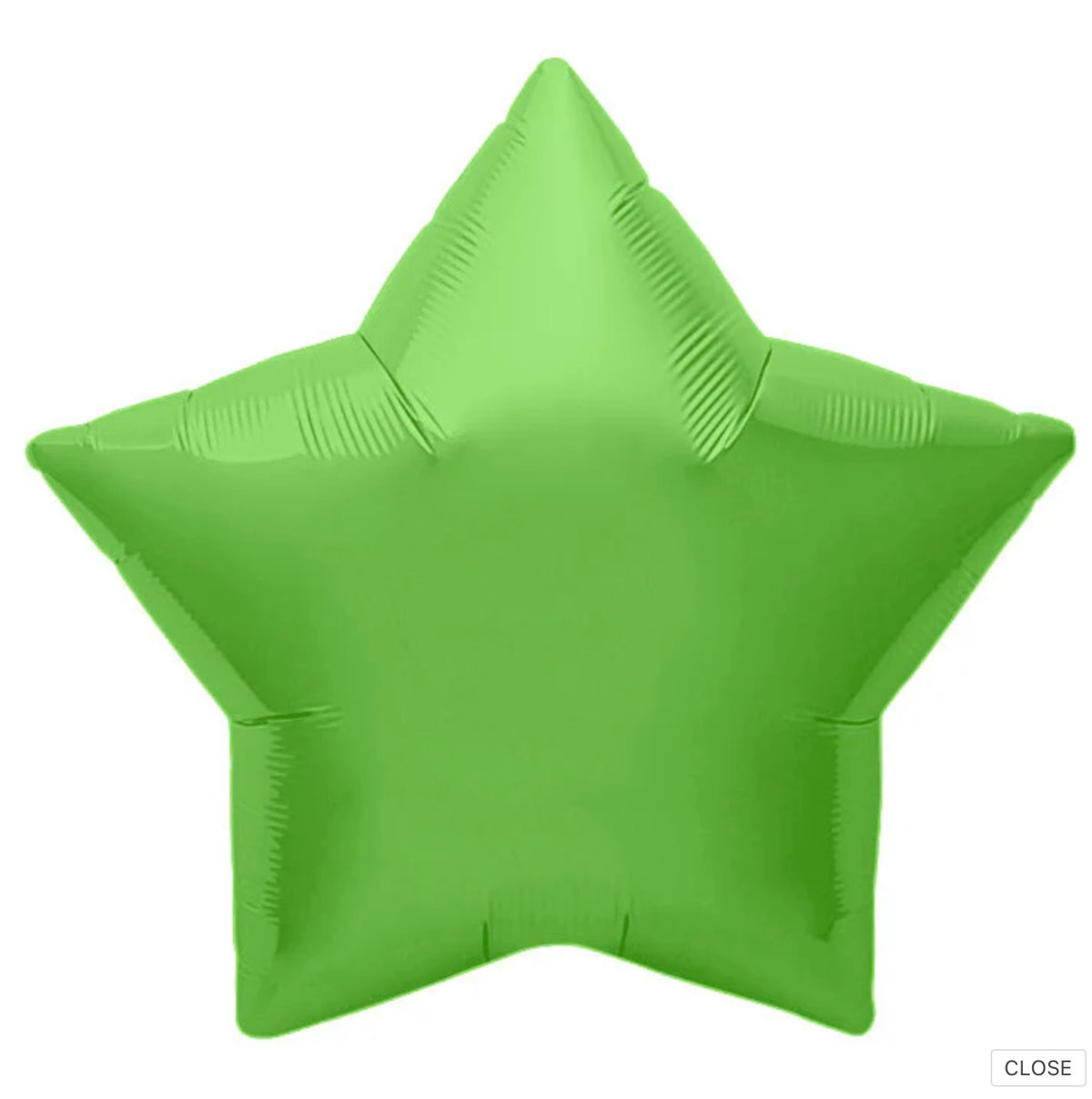 9” Star Foil - Lime Green 2pcs