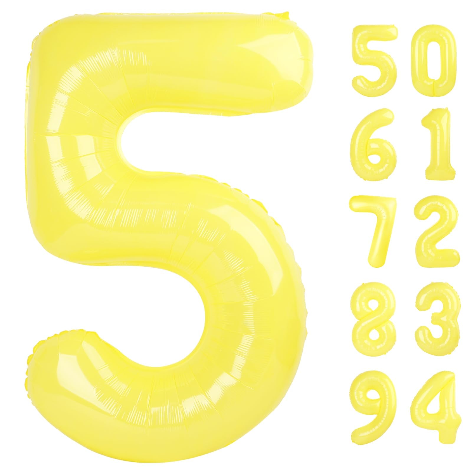 40” Macaron Yellow Number 5