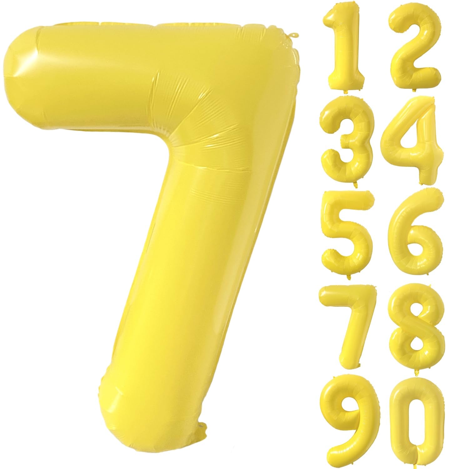 40” Macaron Yellow Number 7