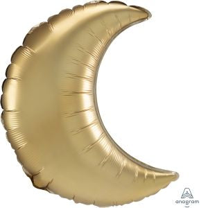 17” Crescent Satin Gold Balloon #126