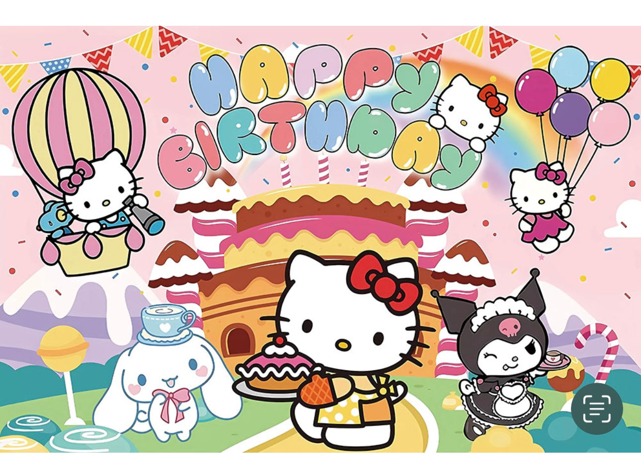 Backdrop: Hello Kitty w/friends #0715