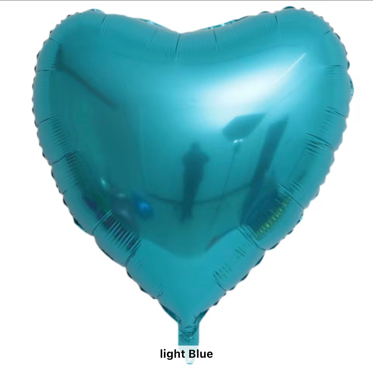 32" Heart: Light Blue Foil