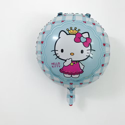 18” Hello Kitty Blue w/red hearts
