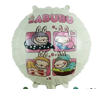 18" Labubu Mylar Cream