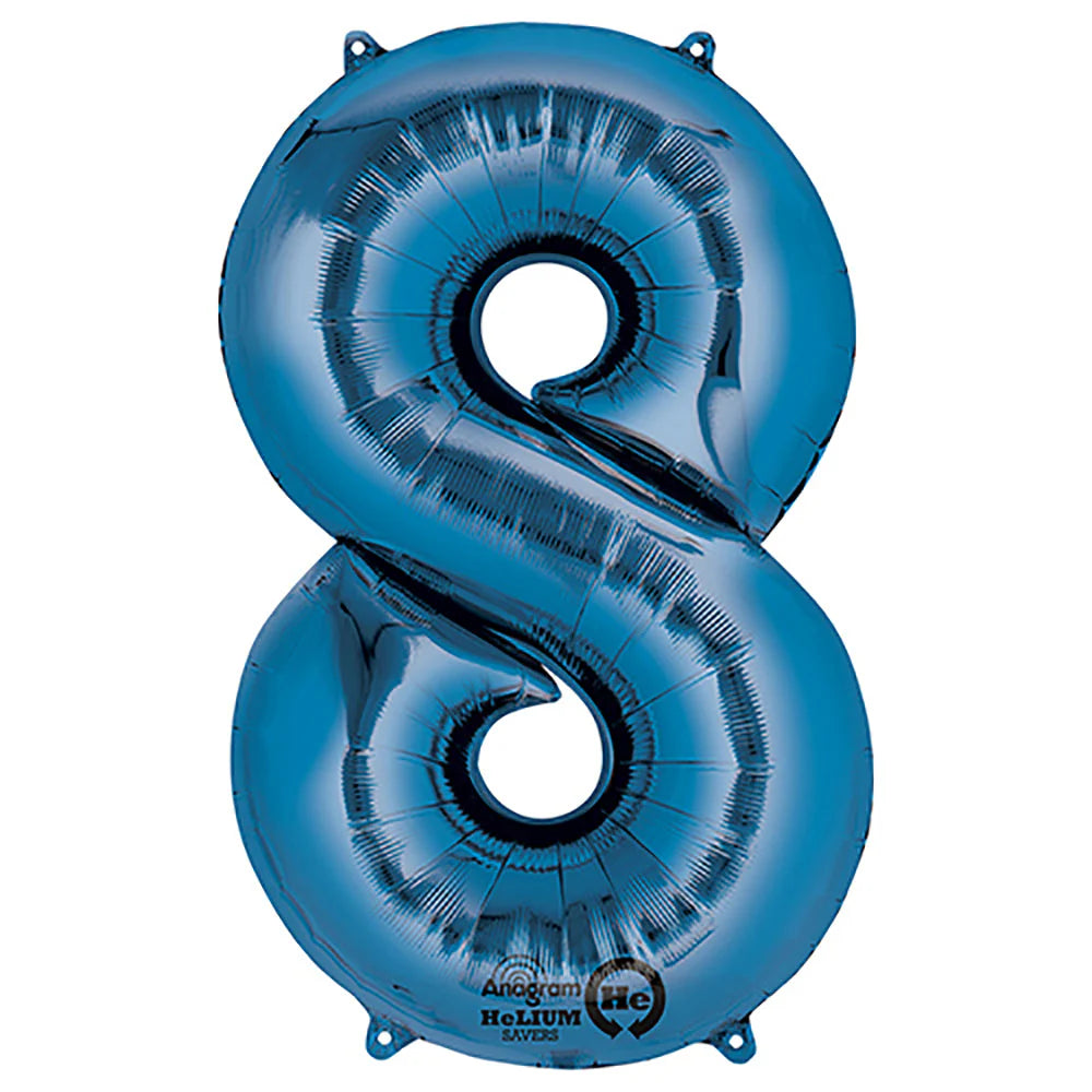 34” Number 8 Blue Anagram