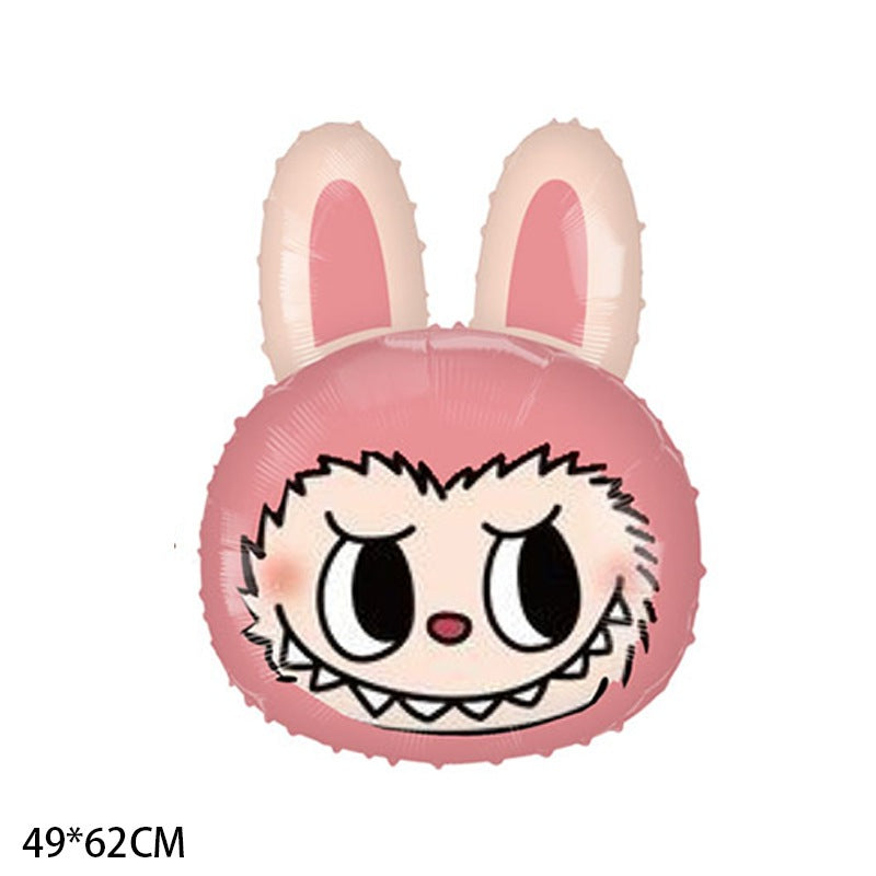 24" Labubu Pink Head Mylar