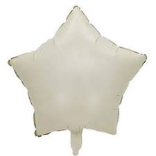 18" Foil Star: Cream