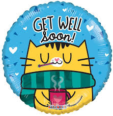 18" Get well soon cat