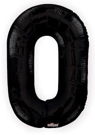 34” Number 0 Black CONVER