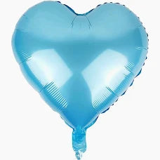 10” Foil Hearts: Pastel Blue