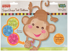 40" Fisher Price Baby Monkey Balloon