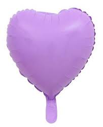 10” Foil Hearts: Pastel Lilac