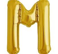 32" Letter M - Gold Foil