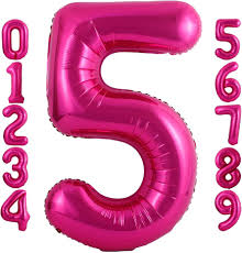 34” Number 5 Pink CONVER
