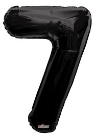 34” Number 7 Black CONVER