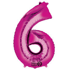 34” Number 6 Pink Anagram