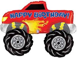 34" Happy Birthday Monster Truck