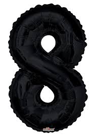 34” Number 8 Black CONVER