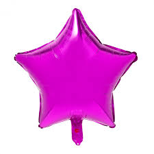 18" Star Foil: Fuschia