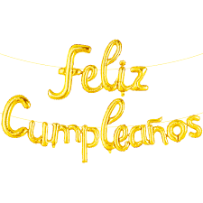 16" Feliz Cumpleanos: Gold