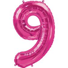 34" Number 9 Magenta North Star