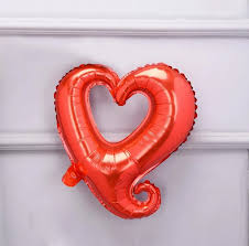 18" Hook Heart Shaped Foil: Red