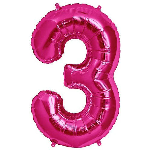 34” Number 3 Magenta North Star