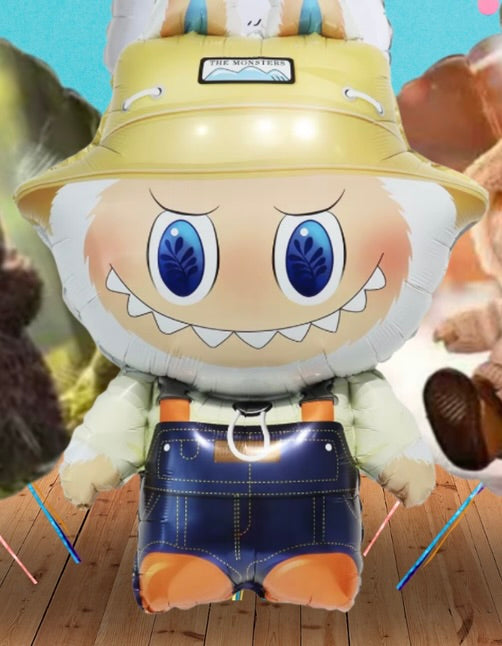 23" Labubu The Monster with overalls