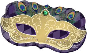 30" Mardi Gras Mask XL Supershape