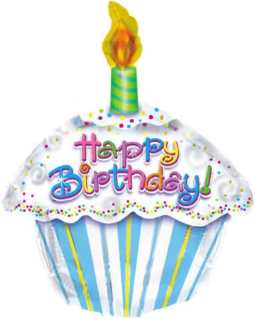 20" Happy Birthday Cupcake foil