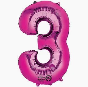 34" Number 3 Pink Anagram