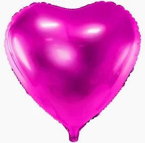 10” Foil Hearts: Fuchsia