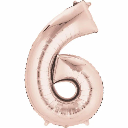26" Number 6 Rose Gold Anagram