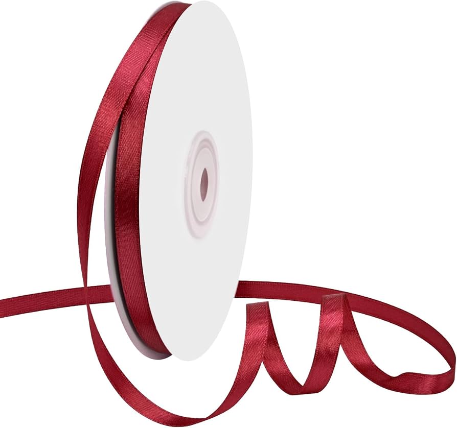 100 Yards Satin Ribbon: Wine