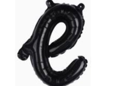 18" Black Cursive Letter: E