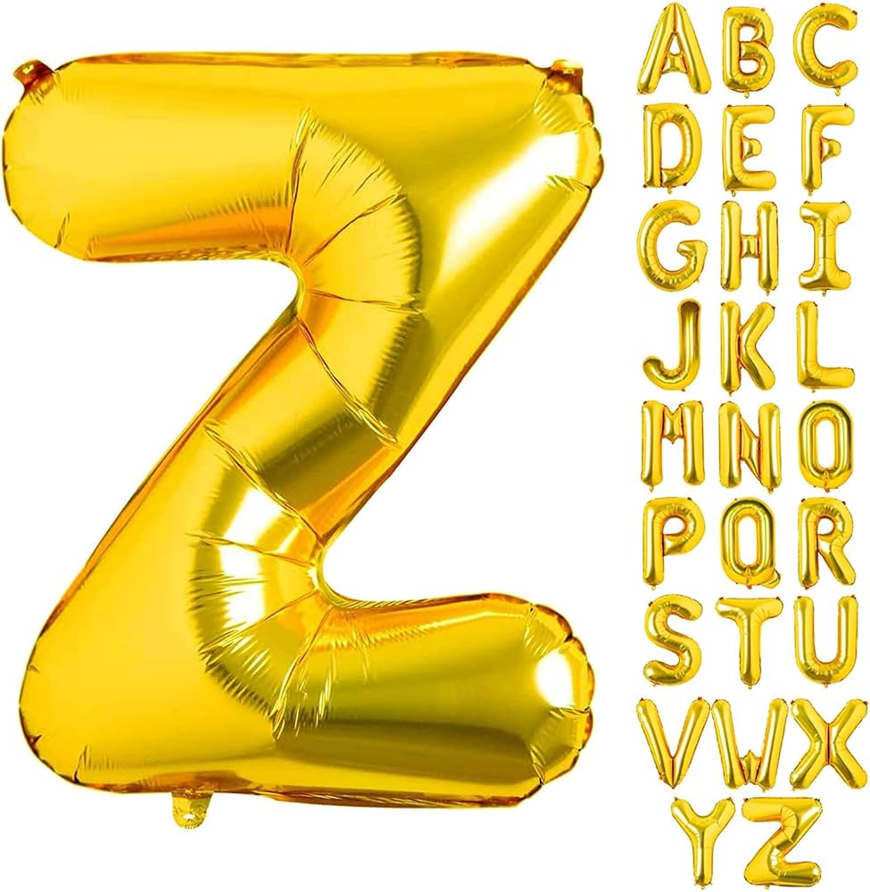 32" Gold Letter: Z